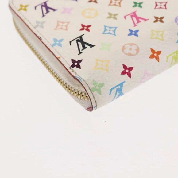 LOUIS VUITTON Monogram Multicolor Zippy Wallet Wallet White M60241 Auth BA6676 - Picture 4 of 14